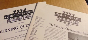 2 Issues – The Bandstand Big Band Academy of America – 1987 & 1989 - Picture 1 of 2