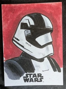 Topps Star Wars Matt Buttich Sketch Card 1/1 Stormtrooper The Last Jedi - Picture 1 of 5