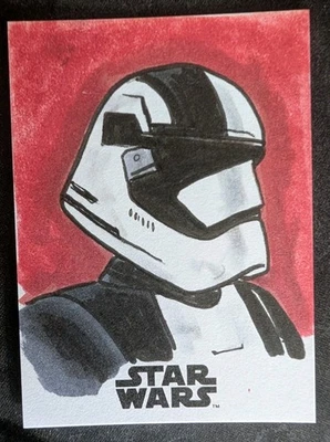 Topps Star Wars Matt Buttich Sketch Card 1/1 Stormtrooper The Last Jedi - Image 1 of 4