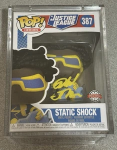 Phil LaMarr Static Shock #387 Hot Topic Exclusive Signed Funko Pop JSA Cert - Bild 1 von 4