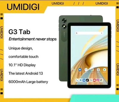 Umidigi G3 10.1" HD 3+32GB 4G LTE Unlockd WiFi 6000mAh Green Android 13  Tablet  - Image 1 of 4