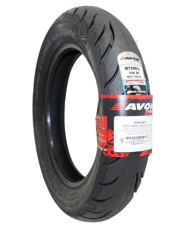 AVON COBRA CHROME REAR TIRE MT90B16 HARLEY TOURING SOFTAIL DYNA SPORTSTER FXR - Image 1 of 1