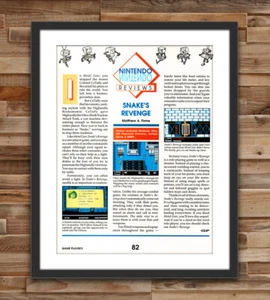 Snake's Revenge Nintendo NES Glossy Review Poster Unframed G2903 - Picture 1 of 4