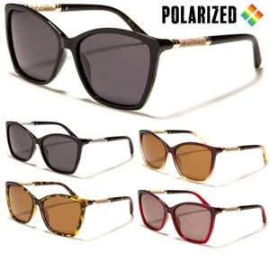 Womens Designer Sunglasses - Polarised Lens Classic Square Retro Frame Polarized - Picture 1 of 6