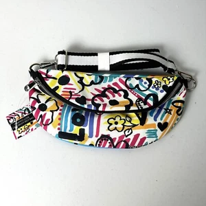 Brighton Graffiti Love Umhängetasche Gürteltasche verstellbarer Riemen 70er inspiriert D30265 - Bild 1 von 13