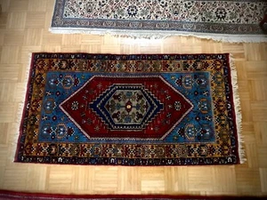 Antiker Handgeknüpfter Perser Teppich Orientteppich ca. 154 x 86 cm Handarbeit - Bild 1 von 17