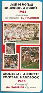 1965 Montreal Allouettes Canadian Football League Handbuch Medienführer - Bild 1 von 2