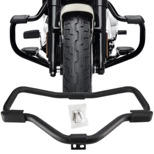 Mustache Engine Guard Highway Crash Bar Black For Harley Sportster XL 883 1200 - Picture 1 of 24