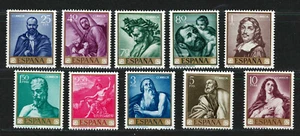 Juego de estampillas Scott 1963 muy finas montadas sin montar o nunca montadas #1159-1168 cv 25,00 USD - Imagen 1 de 2