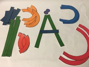 Baubuchstaben - Alphabet-Set - laminiertes Set - Bild 1 von 9