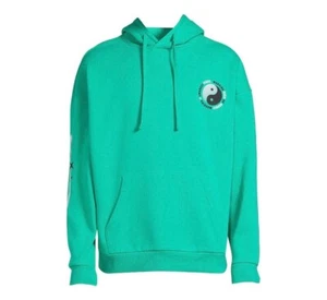 No Boundaries Men's Graphic Print Hoodie Sweatshirt Size S (34-36) Green breeze - Picture 1 of 14