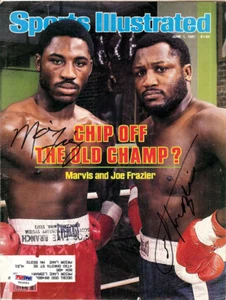 Joe Frazier & Marvis Frazier Autographed Sports Illustrated Cover PSA/DNA T43593 - Picture 1 of 2