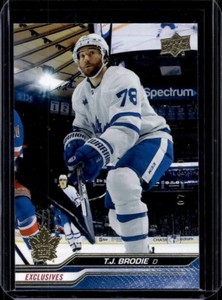 2023-24 Upper Deck Series 1 UD EXCLUSIVES /100 T.J. BRODIE #170 TORONTO