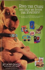2004 Scooby-Doo 2 Monsters Unleashed BK Print Ad/Poster Official Promo Art! - Bild 1 von 1