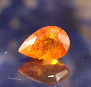 2.85 Cts Spessartite Garnet Gemstone Pear Cut Natural Garnet Gemstone 10x7 mm - Picture 1 of 5