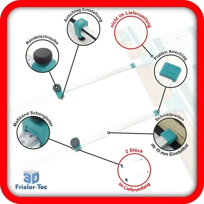 Pro+ Anschlag für Makita ab 10 mm Schnittbreite in Türkis Parallelanschlag - Bild 1 von 4