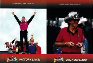 King Richard Petty & Geoff Bodine 1995 Maxx Stand-Ups NASCAR chase insert cards - Picture 1 of 1