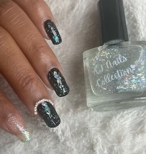 Rainbow Slice Flakie Holographic Glitter Nail Polish Topper Varnish 10ml Glam | - Picture 1 of 4