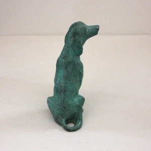 Hund Messing Figur 660g Tier animal brass NEU Skulptur Deko Statue Patina grün 3 - Bild 1 von 7