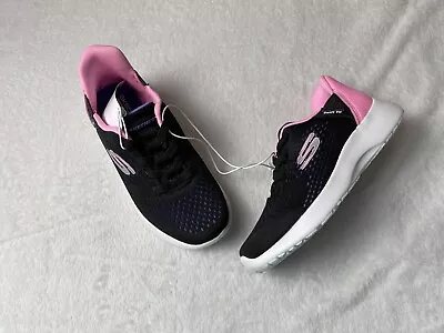Skechers Niños’ Niñas Zapatos Sin Cordones Tenis Manos Libres Ajuste Rápido Rosa Negro Talla 13 Foto 1 de 4