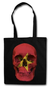 VIETNAM SKULL FLAG TASCHE STOFFTASCHE HIPSTER BAG - Banner Fahne - Picture 1 of 1