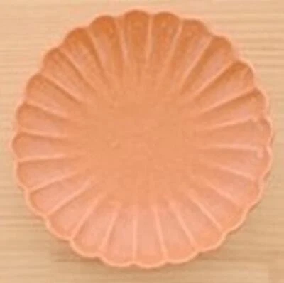 Plato de cerámica artesanal Mino Ware crisantemo flor ensalada fruta pan plato Foto 1 de 4