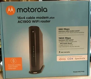 Motorola 16x4 cable modem plus ac1900 router model MG7550 - Picture 1 of 4