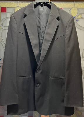 Circle S Men’s Western  Black coat Size 42L Made In USA - Image 1 of 4