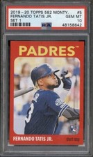 2019 Topps 582 Montgomery Set 1 #5 Fernando Tatis Jr RC Rookie PSA 10