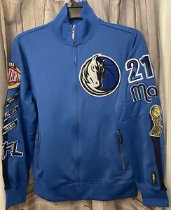 Dallas Mavericks Pro Standard Championship Badges Track Jacket Sz Med 🏆Finals - Picture 1 of 7