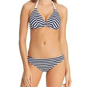FREYA~DRIFT AWAY- u/w BANDED HALTERNECK -BIKINI BRA-PANT SET**NAUTICAL STRIPED* - Picture 1 of 2