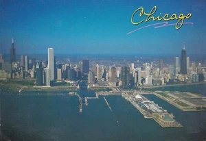 Vintage Postcard - Chicago Illinois IL Tourist Landscape City View Lake Michigan - Picture 1 of 1