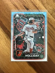 2024 Topps Holiday Baseball Holiday Variation (155) Schläger #H50 Jackson Holliday RC - Bild 1 von 2