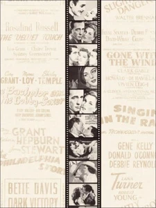 Old Hollywood Movie Film Strip on Sepia Unpasted Wallpaper TH34901 - Picture 1 of 1