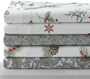 Tribeca Living 100% Cotton King Flannel Bed Sheet Set, Ultra-Soft Portuguese Fla