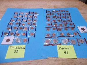 (74) Gettoni Philadelphia & Denver US Mint non circolati. SPEDIZIONE GRATUITA! - Foto 1 di 3