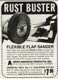 1977 Vintage Print Ad Rust Buster Flexible Flap Sander Merit Abrasive Products - Picture 1 of 2
