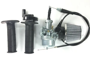 Carburetor & Twist Handle Throttle Cable Air & Filter Kawasaki KLX 110 2002-2010 - Picture 1 of 5