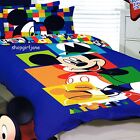 Mickey Mouse Disney - Puzzle - Double/US Full Bed Quilt Doona Duvet Cover Set