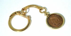 1897 INDIAN HEAD PENNY KEYCHAIN OLD NEW STOCK STORED FOR DECADES EBS8411/41223 - Foto 1 di 2