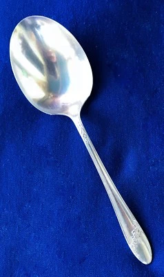 Cuchara de servir vintage Tudor Silver Plate Oneida Community Berry Queen Bess 1946 Foto 1 de 4