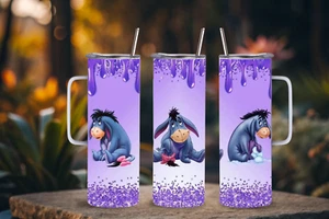 Bicchiere sublimatiolo acciaio inox isolato Eeyore 20 oz con o senza manico - Foto 1 di 4