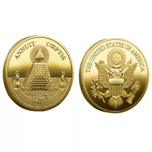 Masonic National Emblem Novus Ordo Seclorum Commemorative Coin Annuit Coeptis - Picture 1 of 11