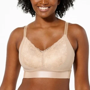 Reggiseno Rhonda Shear bicolore pizzo modellato coppa taglia media beige intimo - Foto 1 di 10