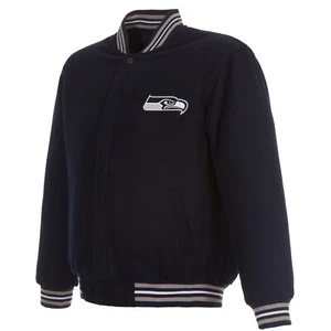 NFL Seattle Seahawks JH Design Wool Reversible Jacket With 2 Front Logos  - Bild 1 von 4