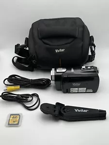 Vivitar DVR 810HD Black Lightweight Handheld HD Camcorder & Case UNTESTED - Picture 1 of 7