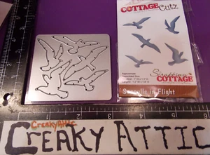 SEAGULLS IN FLIGHT BIRDS 1 DIE CUTS SCRAPPING COTTAGE CC-122 CREAKYATTIC - Picture 1 of 1