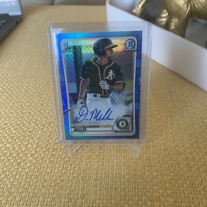 2020 Bowman Chrome Drew Millas Prospects Blue Refractor Auto #/150 Nationals