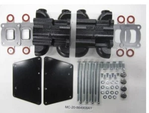 Exhaust manifold Riser spacer Kit 6" Mercruiser 4.3L 5.0L 5.7L 6.2L dry joint - Foto 1 di 2