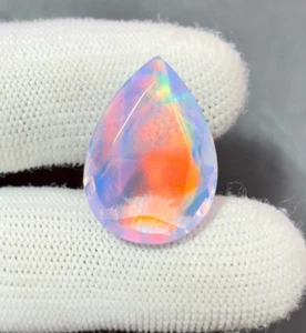 Extreme Fire Unheated Opal Multi Color 3D Flash Pear Cut Loose Gemstones R80 - Picture 1 of 11